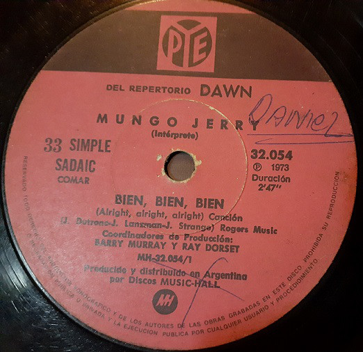 Accords et paroles Little Miss Hipshake Mungo Jerry