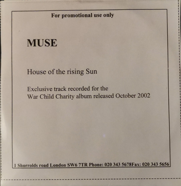 Accords et paroles House Of The Rising Sun Muse