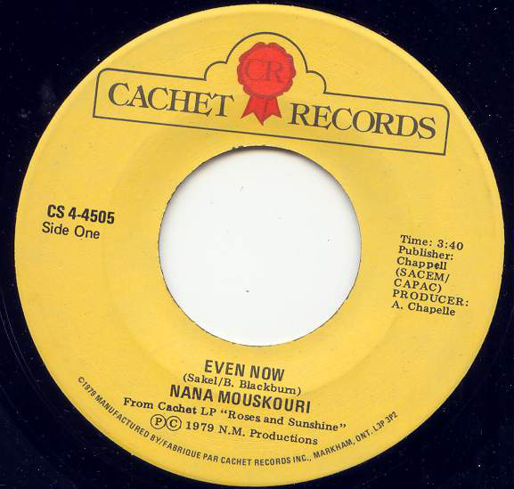 Accords et paroles Even Now Nana Mouskouri