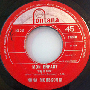 Accords et paroles Mon enfant Nana Mouskouri