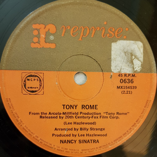 Accords et paroles Tony Rome Nancy Sinatra