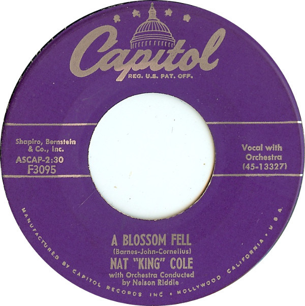 Accords et paroles A blossom fell Nat King Cole
