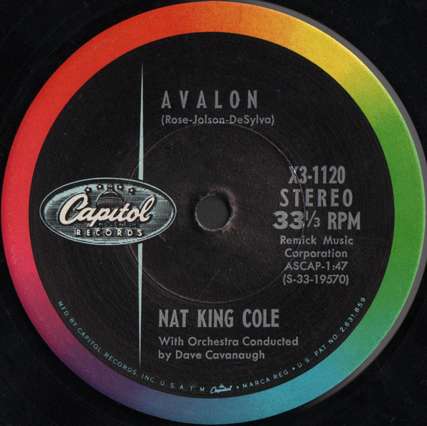 Accords et paroles Avalon Nat King Cole
