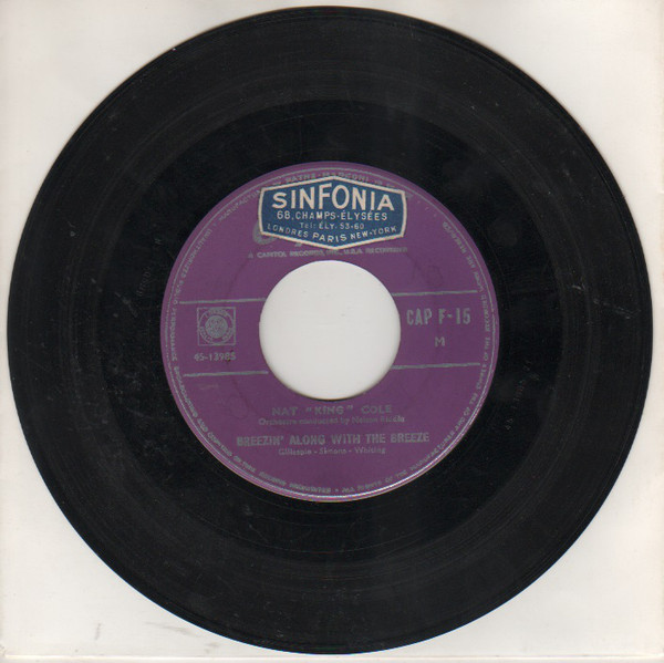 Accords et paroles Breezin' Along With The Breeze Nat King Cole