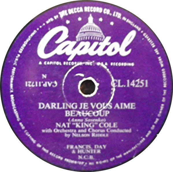 Accords et paroles Darling je vous aime beaucoup Nat King Cole