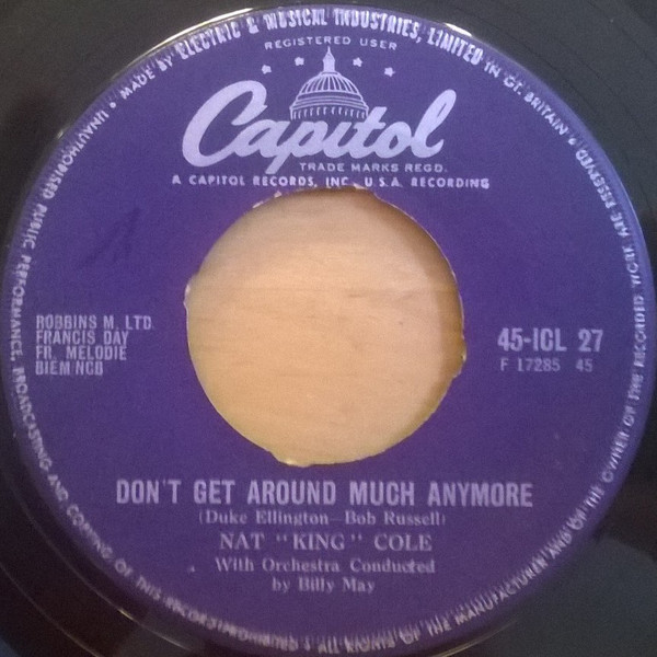 Accords et paroles Don't Get Around Much Anymore Nat King Cole