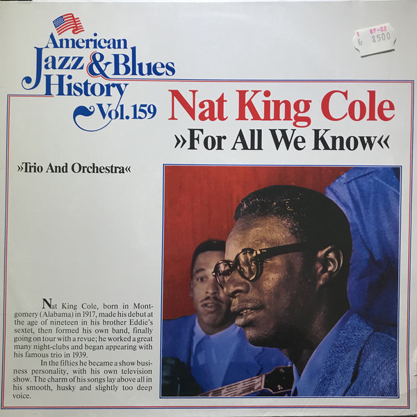 Accords et paroles For All We Know Nat King Cole
