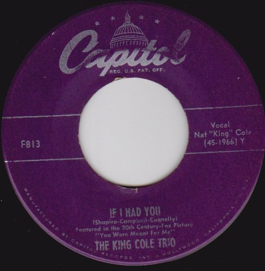 Accords et paroles If I Had You Nat King Cole