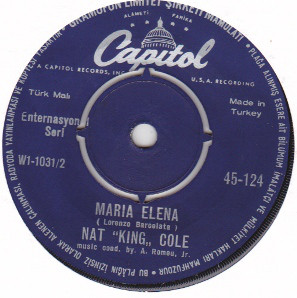 Accords et paroles María Elena Nat King Cole