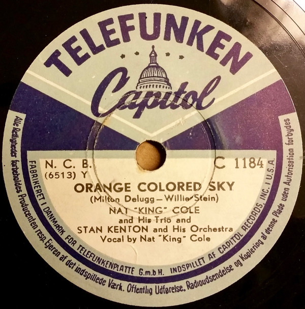 Accords et paroles Orange colored sky Nat King Cole