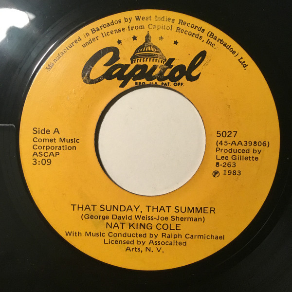Accords et paroles That sunday that summer Nat King Cole