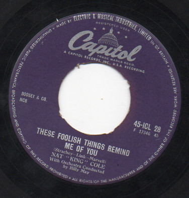 Accords et paroles These Foolish Things Nat King Cole