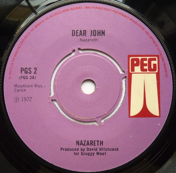 Accords et paroles Dear John Nazareth