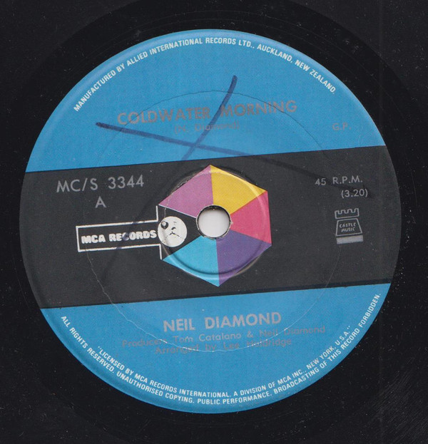 Accords et paroles Coldwater Morning Neil Diamond
