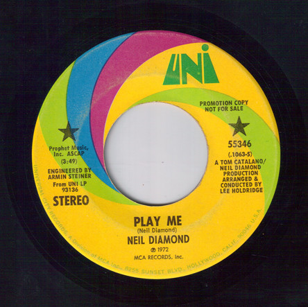 Accords et paroles Play Me Neil Diamond