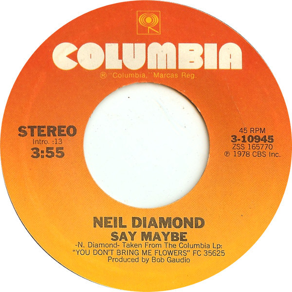 Accords et paroles Say Maybe Neil Diamond