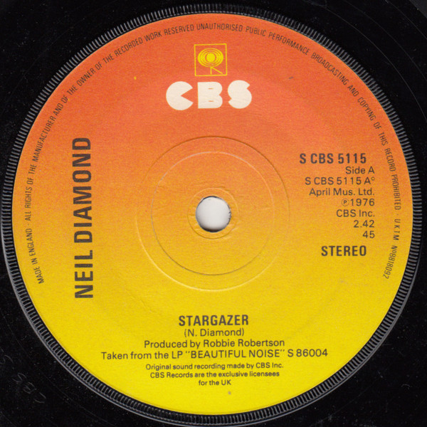 Accords et paroles Stargazer Neil Diamond