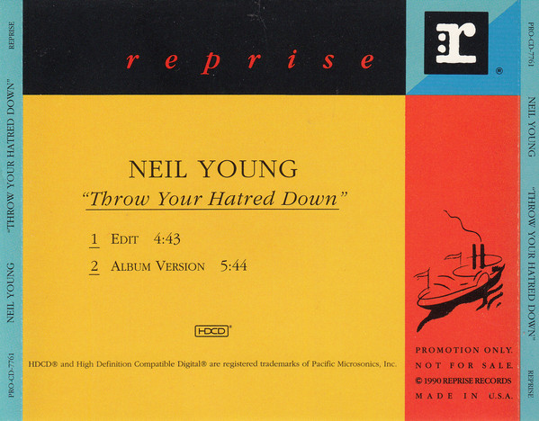 Accords et paroles Throw Your Hatred Down Neil Young