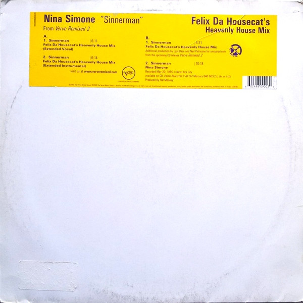 Accords et paroles Sinnerman Nina Simone