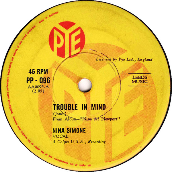 Accords et paroles Trouble In Mind Nina Simone