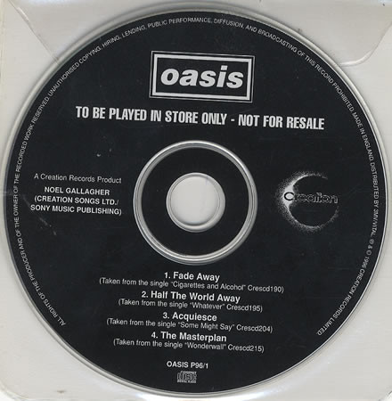 Accords et paroles Fade Away Oasis