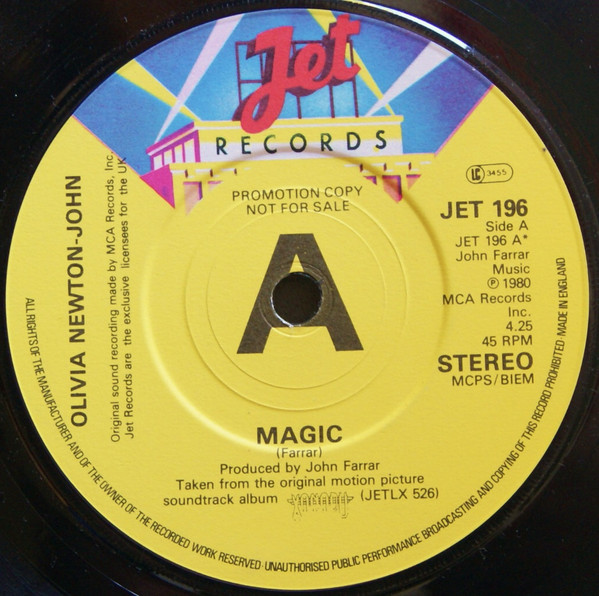 Accords et paroles Magic Olivia Newton-John