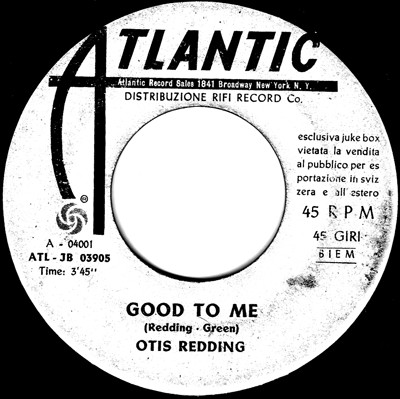 Accords et paroles Good To Me Otis Redding