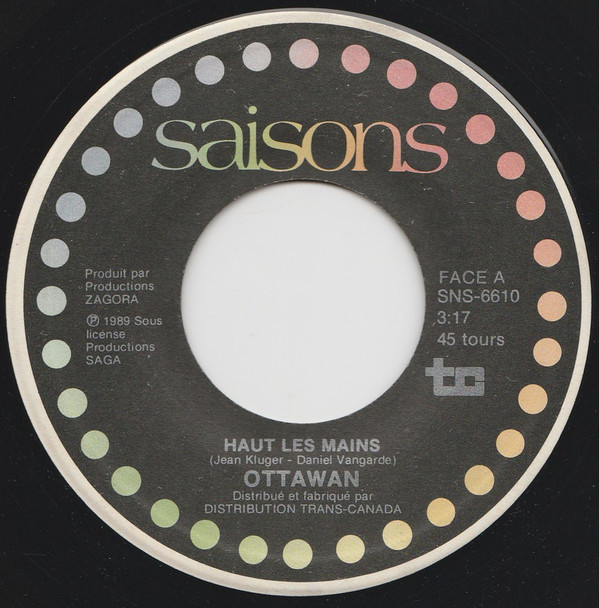 Accords et paroles Haut Les Mains Ottawan