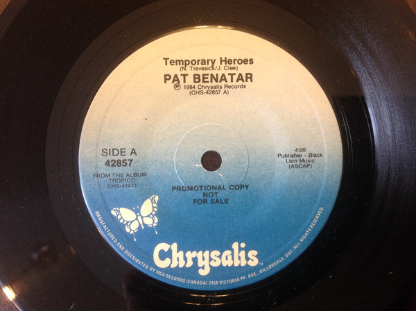 Accords et paroles Temporary Heroes Pat Benatar