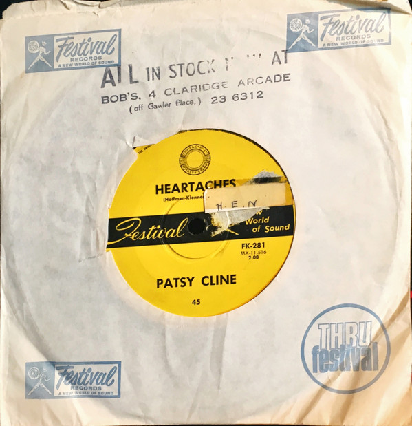 Accords et paroles Heartaches Patsy Cline
