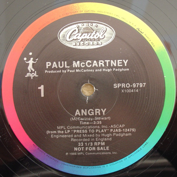 Accords et paroles Angry Paul McCartney