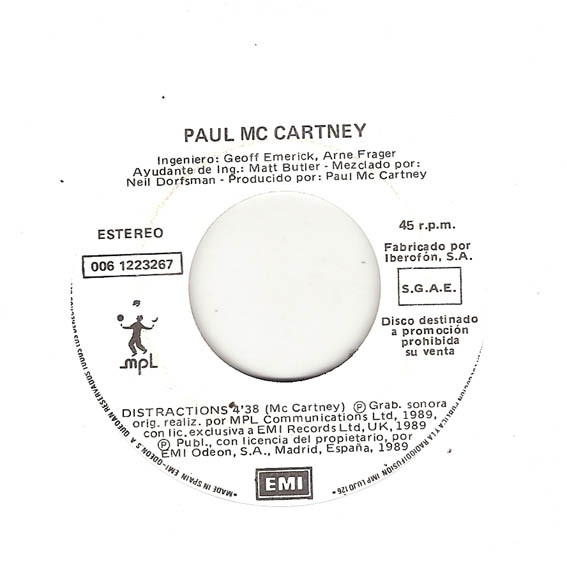 Accords et paroles Distractions Paul McCartney