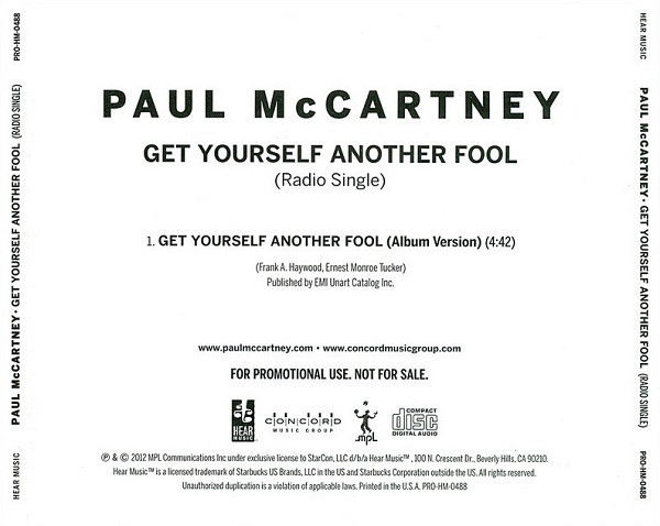 Accords et paroles Get Yourself Another Fool Paul McCartney