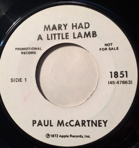 Accords et paroles Mary Had A Little Lamb Paul McCartney