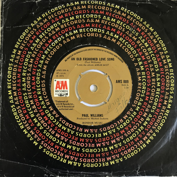 Accords et paroles Love Song Paul Williams