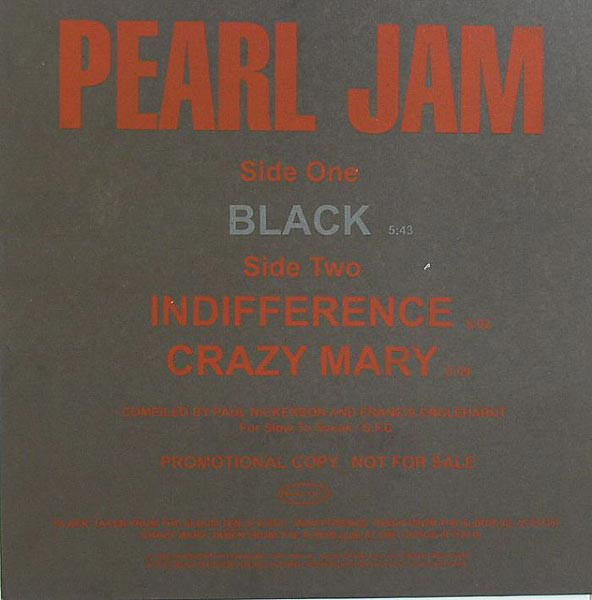 Accords et paroles Indifference Pearl Jam