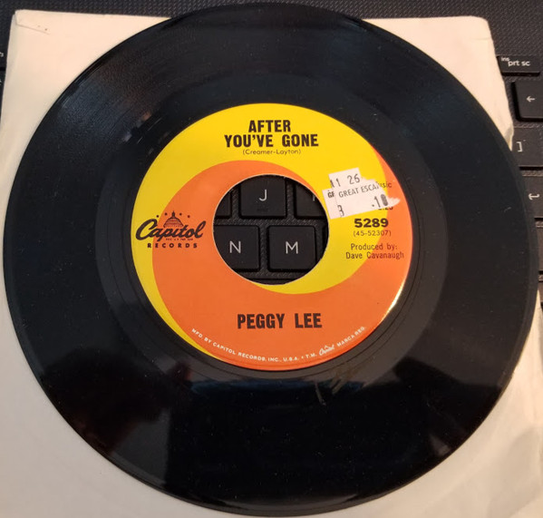 Accords et paroles After You've Gone Peggy Lee