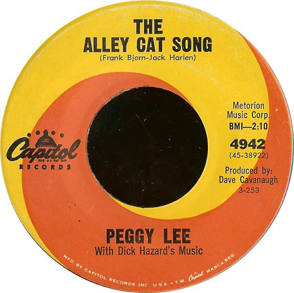 Accords et paroles The Alley Cat Song Peggy Lee