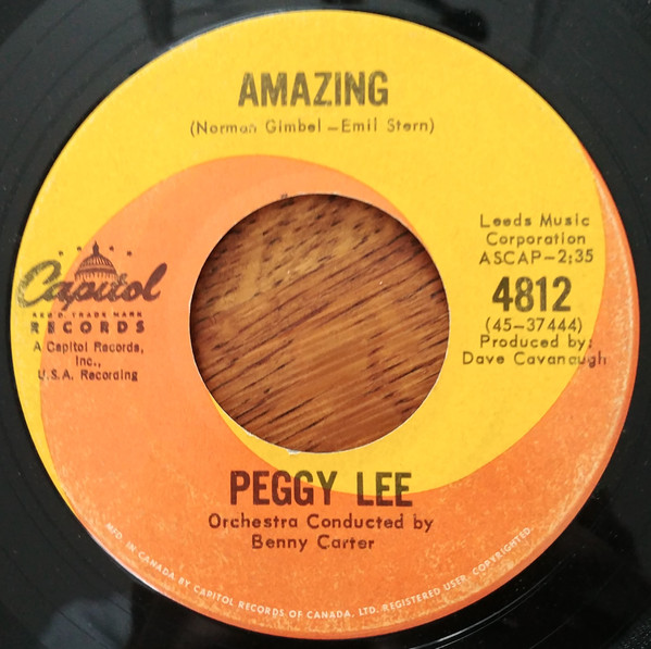 Accords et paroles Amazing Peggy Lee