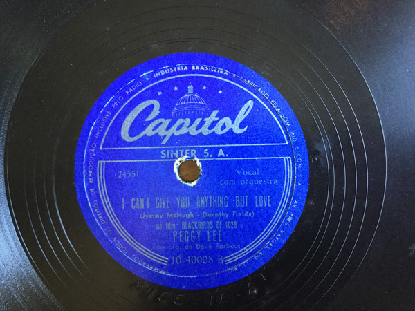 Accords et paroles I Can't Give You Anything But Love Peggy Lee