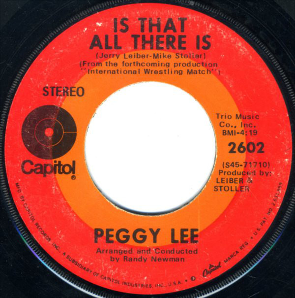 Accords et paroles Is That All There Is Peggy Lee
