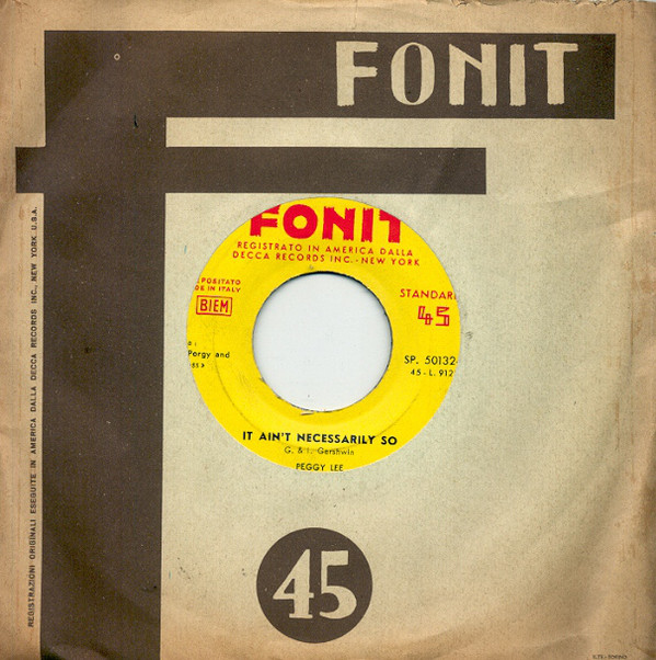 Accords et paroles It Ain't Necessarily So Peggy Lee