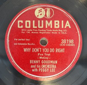 Accords et paroles Somebody Else Is Taking My Place Peggy Lee