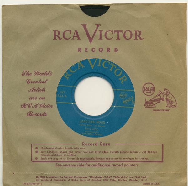 Accords et paroles Carolina Moon Perry Como