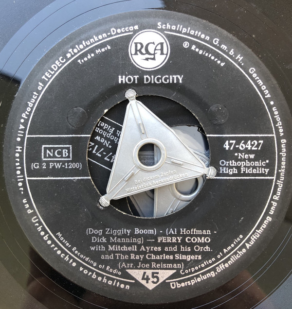 Accords et paroles Hot Diggity Perry Como