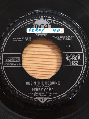 Accords et paroles I've Got You Under My Skin Perry Como