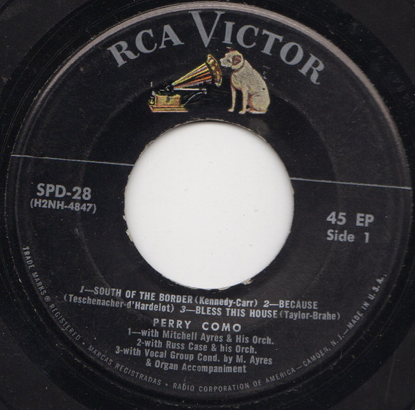 Accords et paroles South Of The Border Perry Como