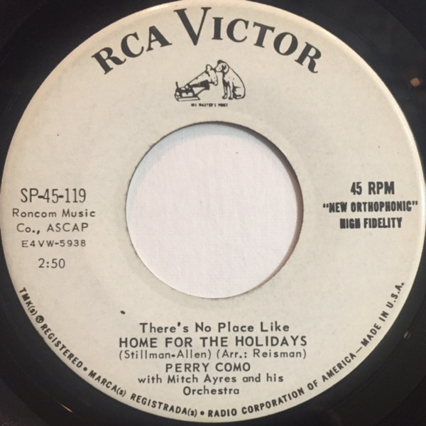 Accords et paroles Theres No Place Like Home For The Holidays Perry Como