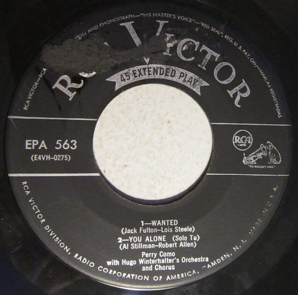 Accords et paroles Wanted Perry Como