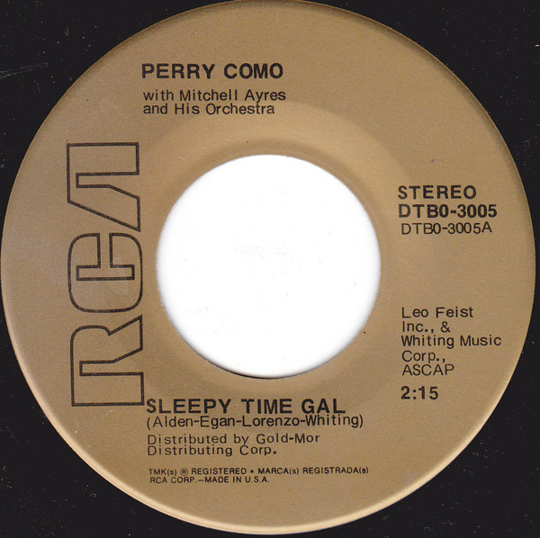 Accords et paroles Wonder Who's Kissing Her Now? Perry Como